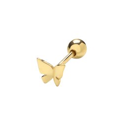 9ct Gold Butterfly Cartilage Stud 