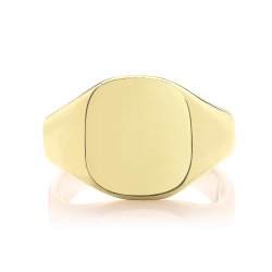 9ct Gold Gents' Cushion Signet Ring 