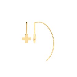 9ct Gold Cross Pull Through Drops 
