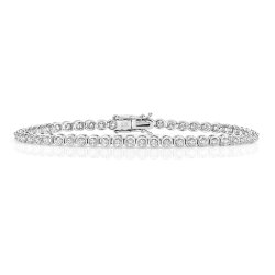 Diamond Bracelet In 9ct White Gold 