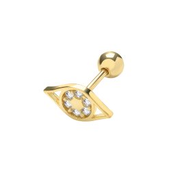 9ct Gold Cz Evil Eye Cartilage Stud 