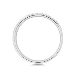 Diamond Grain Set Eternity Ring In 18ct White Gold 