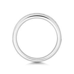 Diamond Channel Set Princess Cut Half Eternity Ring In Platinum 