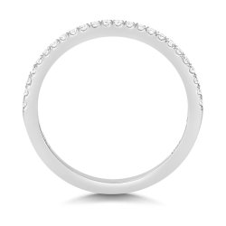 Diamond Cut Down Half Eternity Ring In 18ct White Gold 