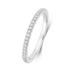 Diamond Cut Down Half Eternity Ring In 18ct White Gold 