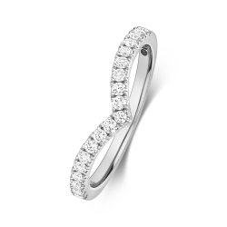 Diamond Wishbone Ring In Platinum 