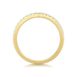 Diamond Wishbone Ring In 18ct Gold 