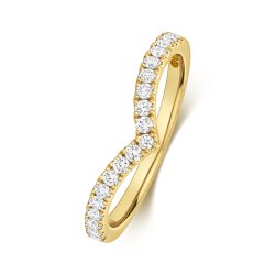 Diamond Wishbone Ring In 18ct Gold 