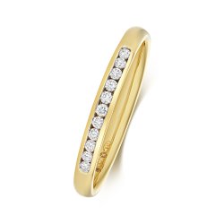 Diamond Channel Set Eternity Ring In 18ct Gold 