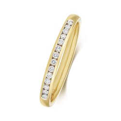 Diamond Channel Set Eternity Ring In 18ct Gold 