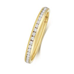 Diamond Channel Set Eternity Ring In 18ct Gold 