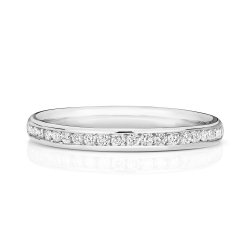 Diamond Channel Set Eternity Ring In 18ct White Gold 