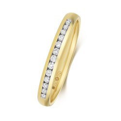 Diamond Channel Set Eternity Ring In 18ct Gold 