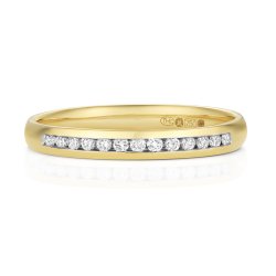 Diamond Channel Set Eternity Ring In 18ct Gold 