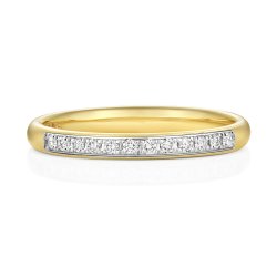 Diamond Grain Set Eternity Ring In 18ct Gold 