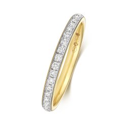 Diamond Grain Set Eternity Ring In 18ct Gold 