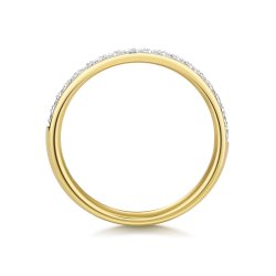 Diamond Grain Set Eternity Ring In 18ct Gold 