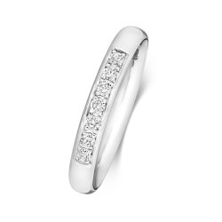 Diamond Grain Set Eternity Ring In Platinum 