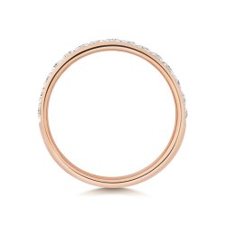 Diamond Grain Set Eternity Ring In 18ct Rose Gold 