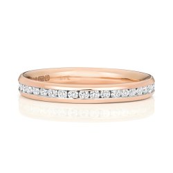 Diamond Channel Set Eternity Ring In 18ct Rose Gold 
