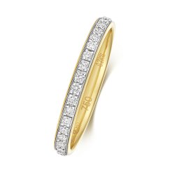 Diamond Grain Set Eternity Ring In 18ct Gold 