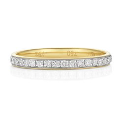 Diamond Grain Set Eternity Ring In 18ct Gold 