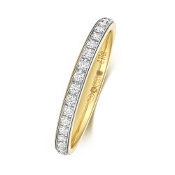 Diamond Grain Set Eternity Ring In 18ct Gold 