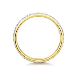 Diamond Grain Set Eternity Ring In 18ct Gold 
