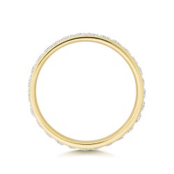 Diamond Grain Set Eternity Ring In 18ct Gold 