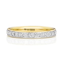 Diamond Grain Set Eternity Ring In 18ct Gold 