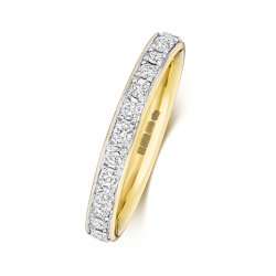 Diamond Grain Set Eternity Ring In 18ct Gold 