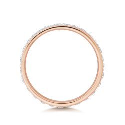 Diamond Grain Set Eternity Ring In 9ct Rose Gold 