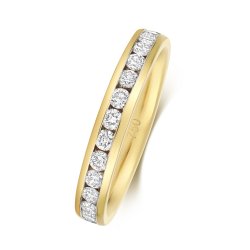 Diamond Channel Set Eternity Ring In 18ct Gold 