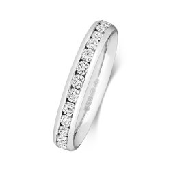 Diamond Channel Set Eternity Ring In Platinum 