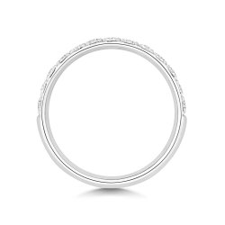 Diamond Grain Set Eternity Ring In 18ct White Gold 
