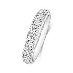 Diamond Grain Set Eternity Ring In Platinum 