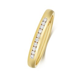 Diamond Channel Set Eternity Ring In 18ct Gold 