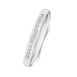 Diamond Channel Set Eternity Ring In Platinum 