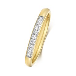 Diamond Grain Set Eternity Ring In 18ct Gold 