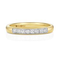 Diamond Grain Set Eternity Ring In 18ct Gold 