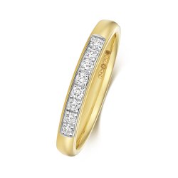 Diamond Grain Set Eternity Ring In 18ct Gold 