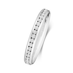 Diamond Channel Set Eternity Ring In Platinum 