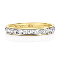 Diamond Grain Set Eternity Ring In 18ct Gold 