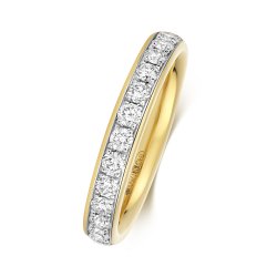 Diamond Grain Set Eternity Ring In 18ct Gold 
