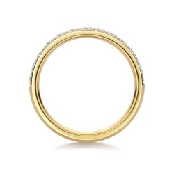 Diamond Grain Set Eternity Ring In 18ct Gold 