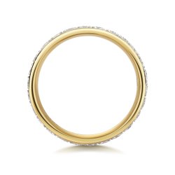 Diamond Grain Set Eternity Ring In 18ct Gold 