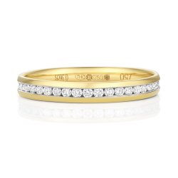 Diamond Channel Set Eternity Ring In 18ct Gold 