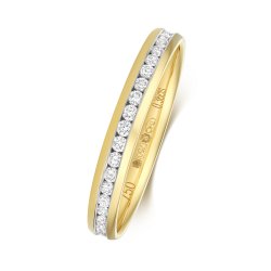 Diamond Channel Set Eternity Ring In 18ct Gold 