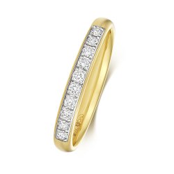 Diamond Grain Set Eternity Ring In 18ct Gold 