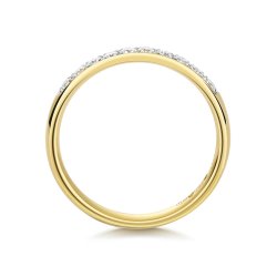 Diamond Grain Set Eternity Ring In 18ct Gold 